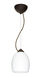 Lucia 1 Light Bronze Pendant Ceiling Light in Opal Matte Glass, Incandescent