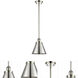 Ballston Appalachian 1 Light 7 inch Polished Nickel Pendant Ceiling Light