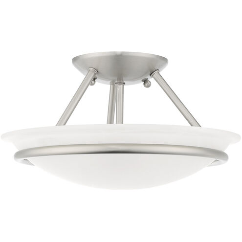Newburgh 2 Light 12 inch Brushed Nickel Semi-Flush Mount Ceiling Light