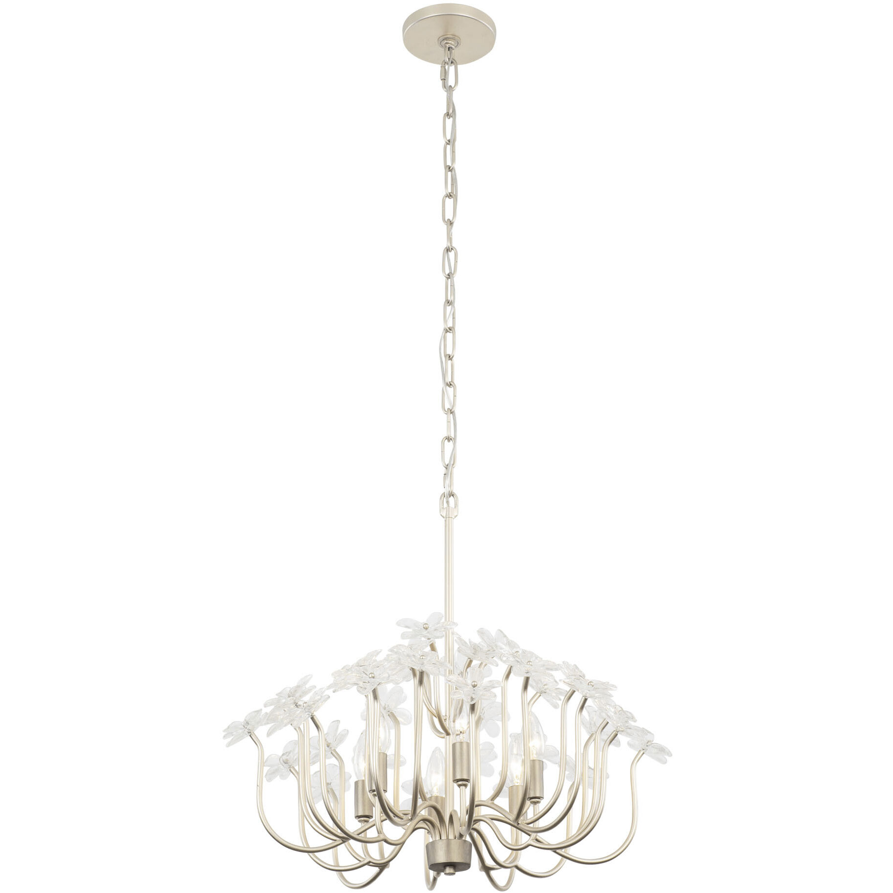 Wildflower 6 Light 26 inch Gold Dust/Artifact Chandelier Ceiling Light, Smithsonian Collaboration