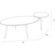 Tuner 54 X 25.75 inch White / Antique Brass Coffee Table