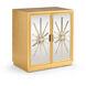 Chelsea House Antique Gold Leaf/Clear/Natural Cabinet