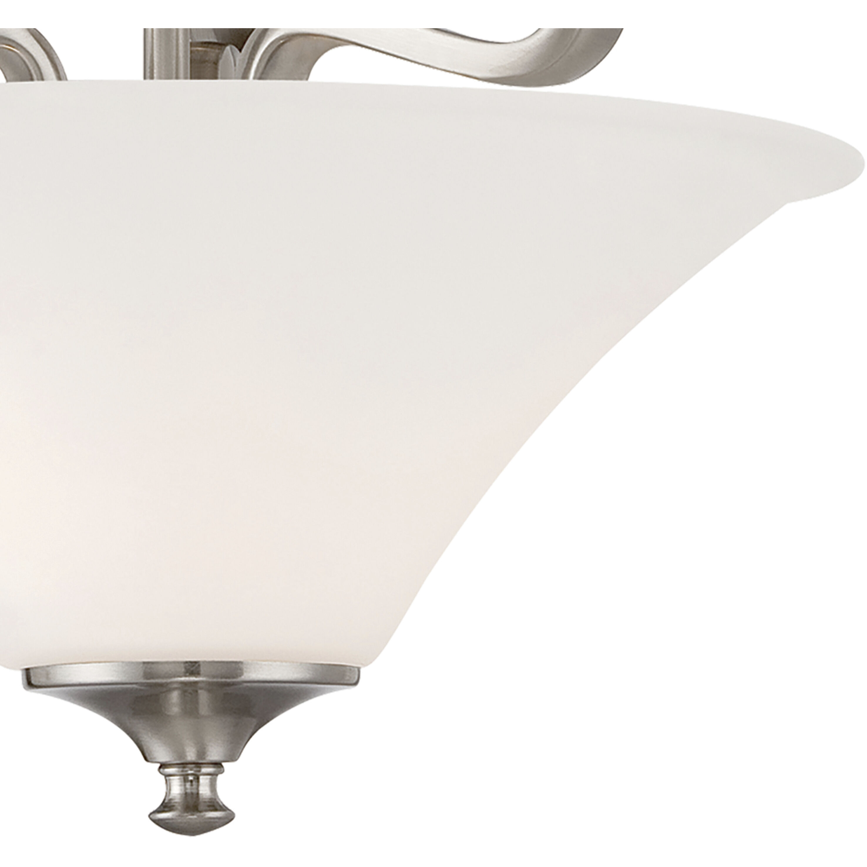 Treme 2 Light 13 inch Brushed Nickel Semi Flush Mount Ceiling Light