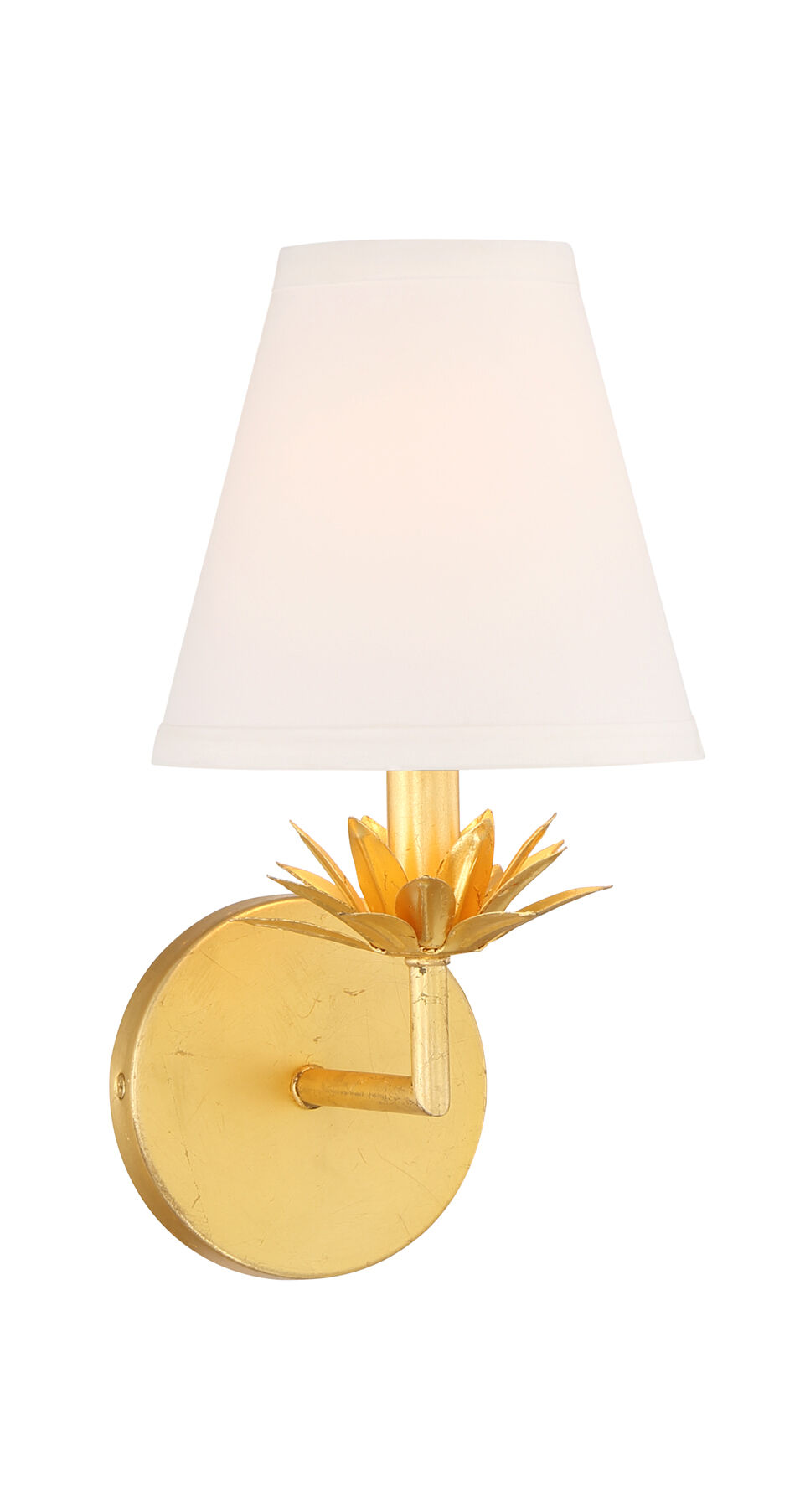 Vintage 1 Light 6 inch True Gold Wall Sconce Wall Light