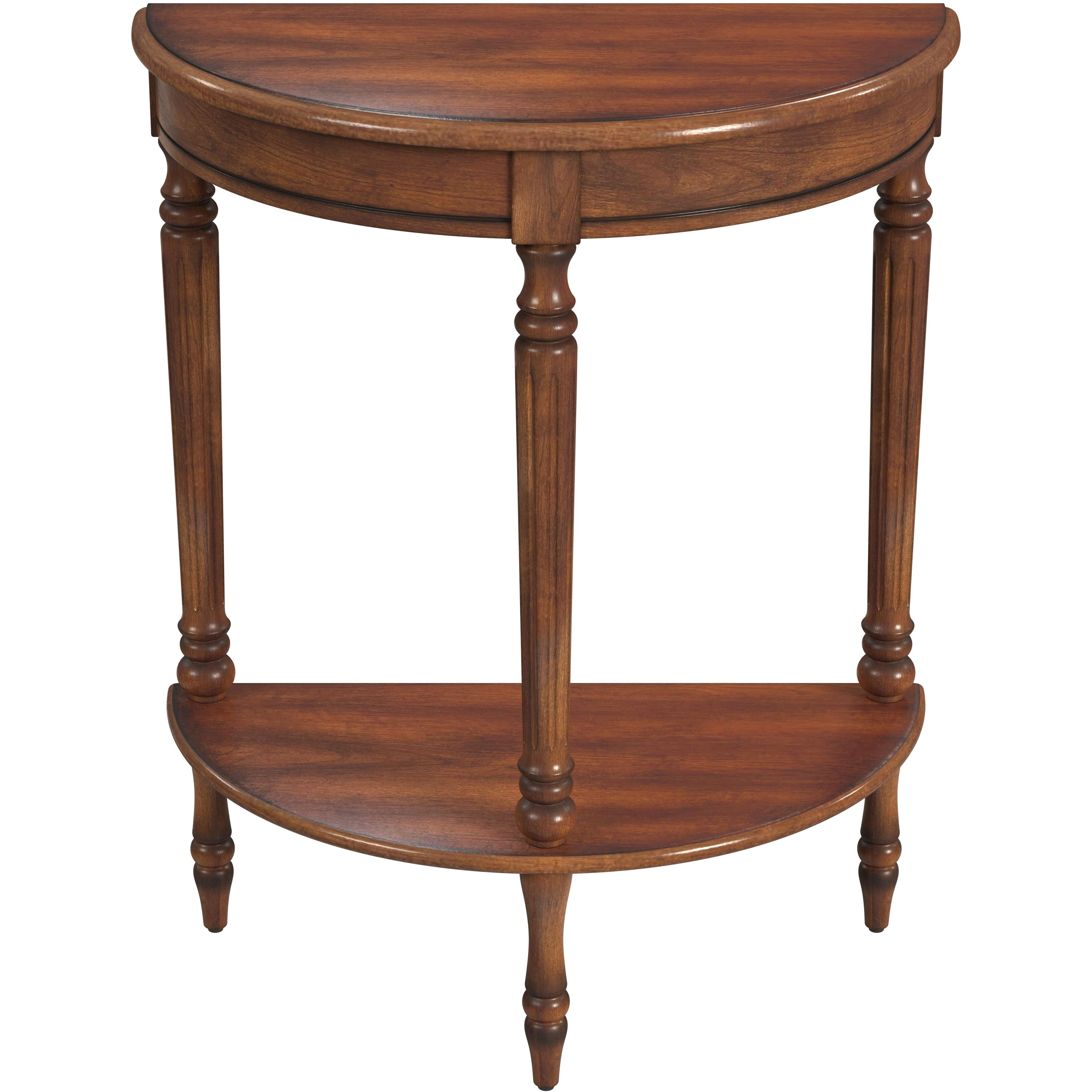 Bellini  Demilune Console Table in Medium Brown