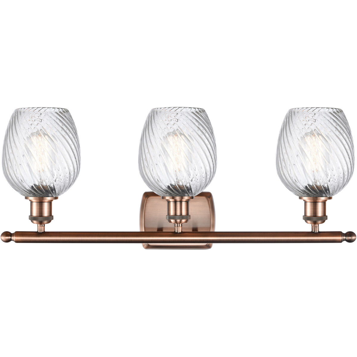Ballston Salina 3 Light 26 inch Antique Copper Bath Vanity Light Wall Light, Ballston