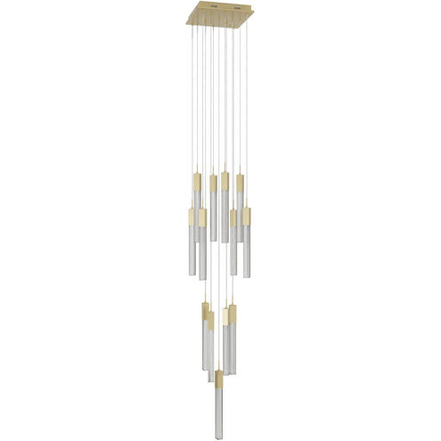 Boa LED 20 inch Brushed Brass Multi Port Pendant Ceiling Light