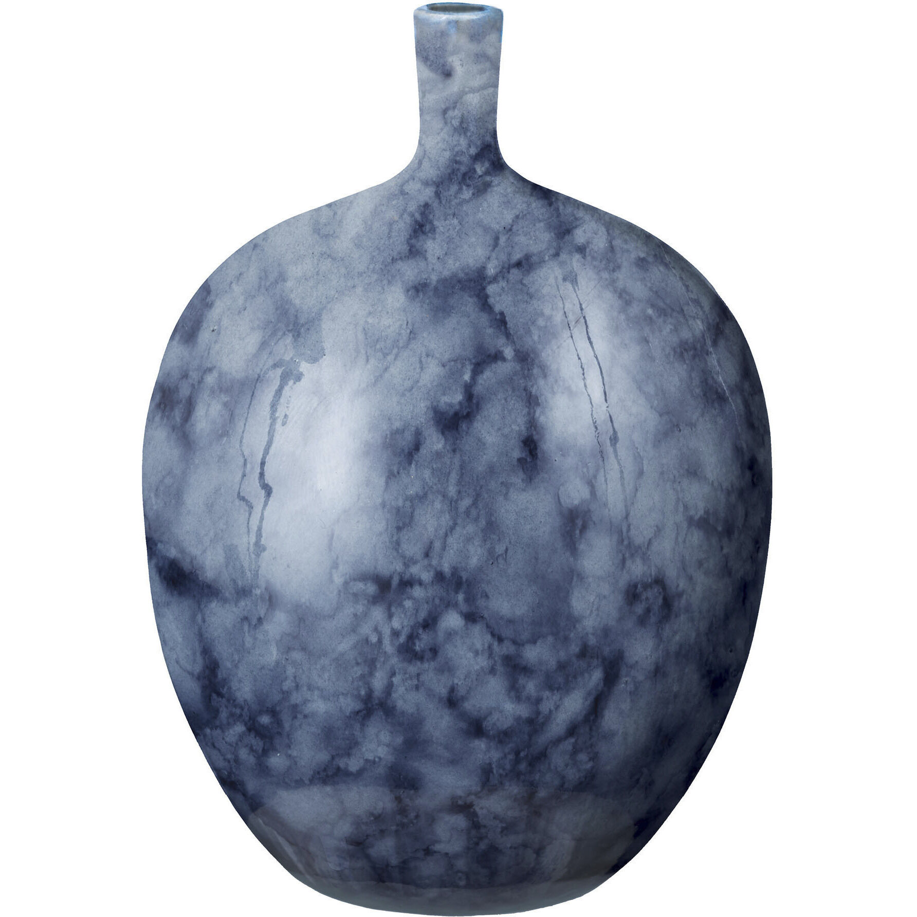 Midnight Marble 14 X 10 inch Vase