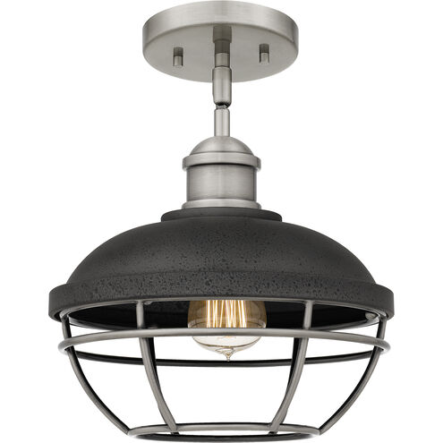 Sandpiper 1 Light 10 inch Antique Polished Nickel Semi-Flush Mount Ceiling Light