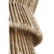 Chapman & Myers Antigua LED 11 inch Polished Nickel and Natural Abaca Pendant Ceiling Light