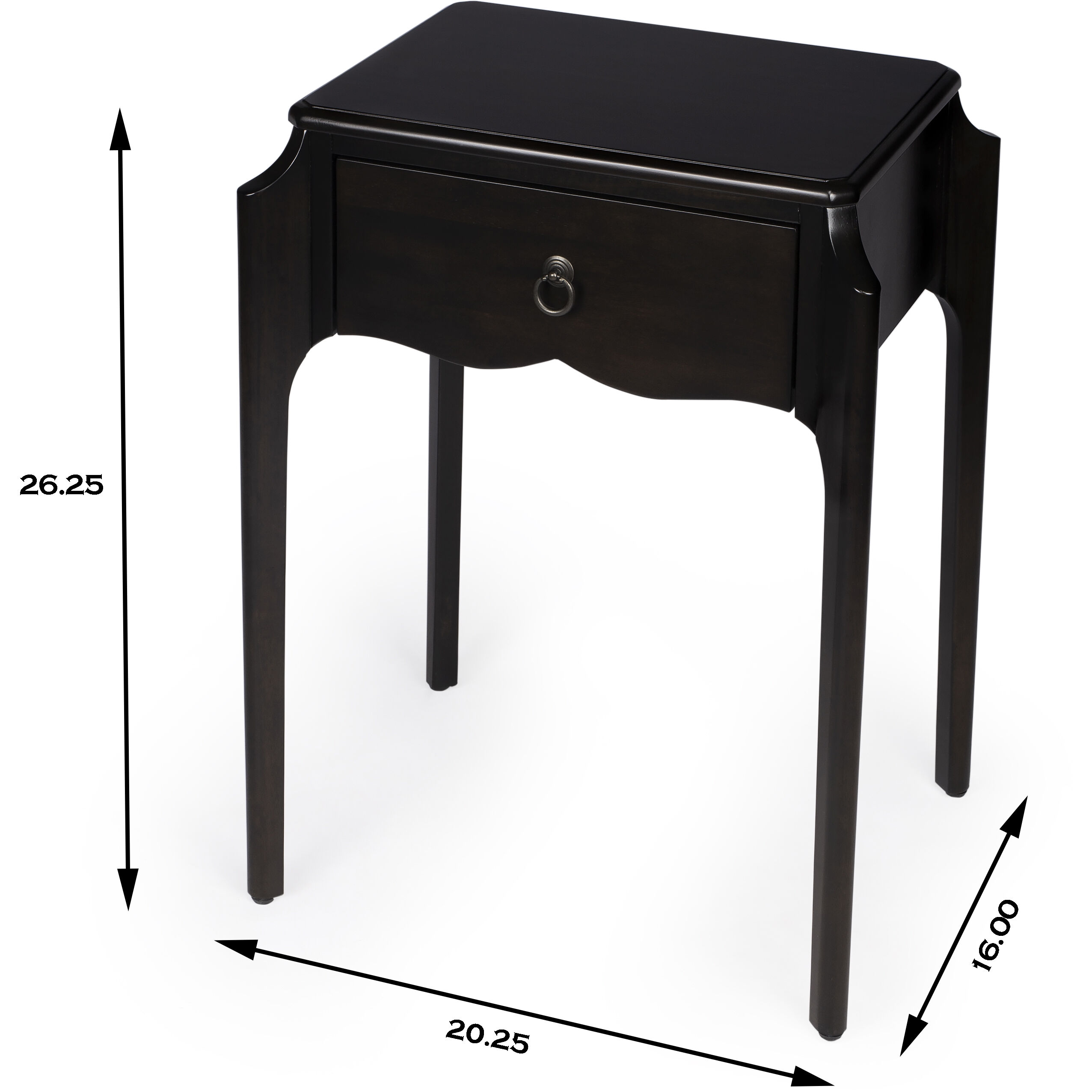 Wilshire Dark Brown End or Side Table