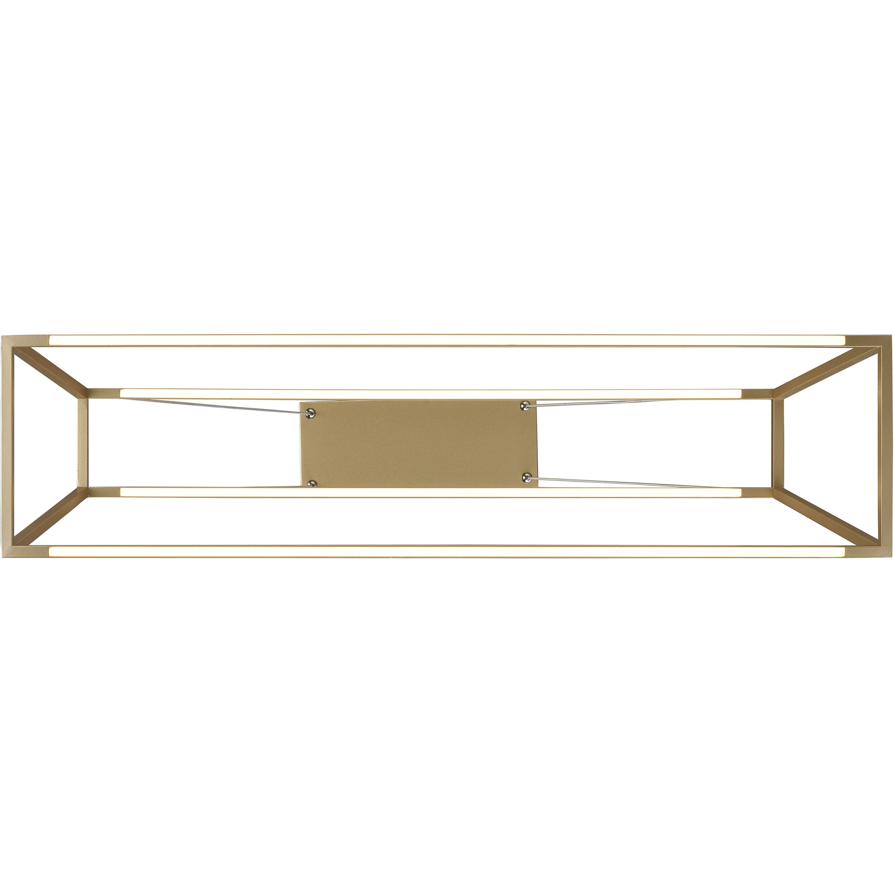 Minimalist LED 36 inch Soft Gold Linear Chandelier Ceiling Light