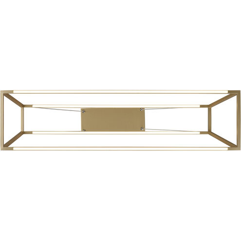 Minimalist LED 36 inch Soft Gold Linear Chandelier Ceiling Light
