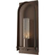 Triomphe 1 Light 27.2 inch Coastal Bronze Outdoor Sconce in Seeded Clear, Large