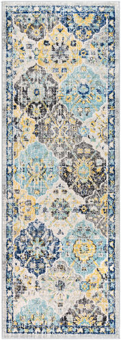 Harput 36 X 24 inch Dark Blue/Saffron/Teal/Beige/Light Gray/Charcoal Rugs, Rectangle