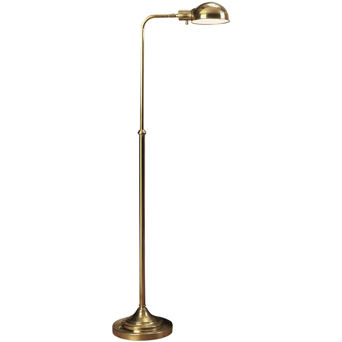Kinetic 55 inch 60 watt Antique Brass Floor Lamp Portable Light