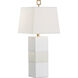 Banded 22 inch 100.00 watt White/Cream Table Lamp Portable Light