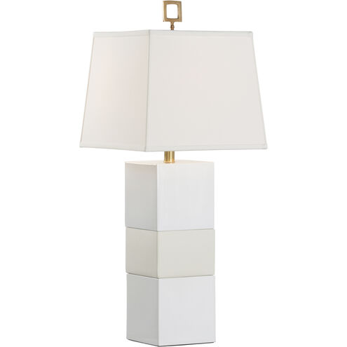 Banded 22 inch 100.00 watt White/Cream Table Lamp Portable Light