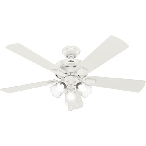 Crestfield 52 inch Fresh White with Fresh White/Drifted Oak Blades Ceiling Fan