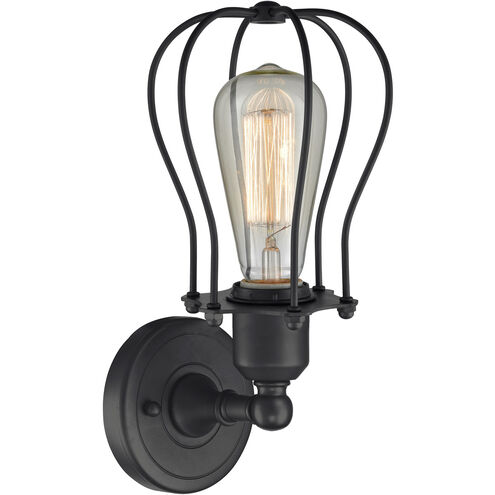 Austere Muselet 1 Light 6 inch Matte Black Sconce Wall Light in Incandescent, Austere