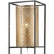 Gavia 60 inch 100 watt Antique Gold with Black Floor Lamp Portable Light
