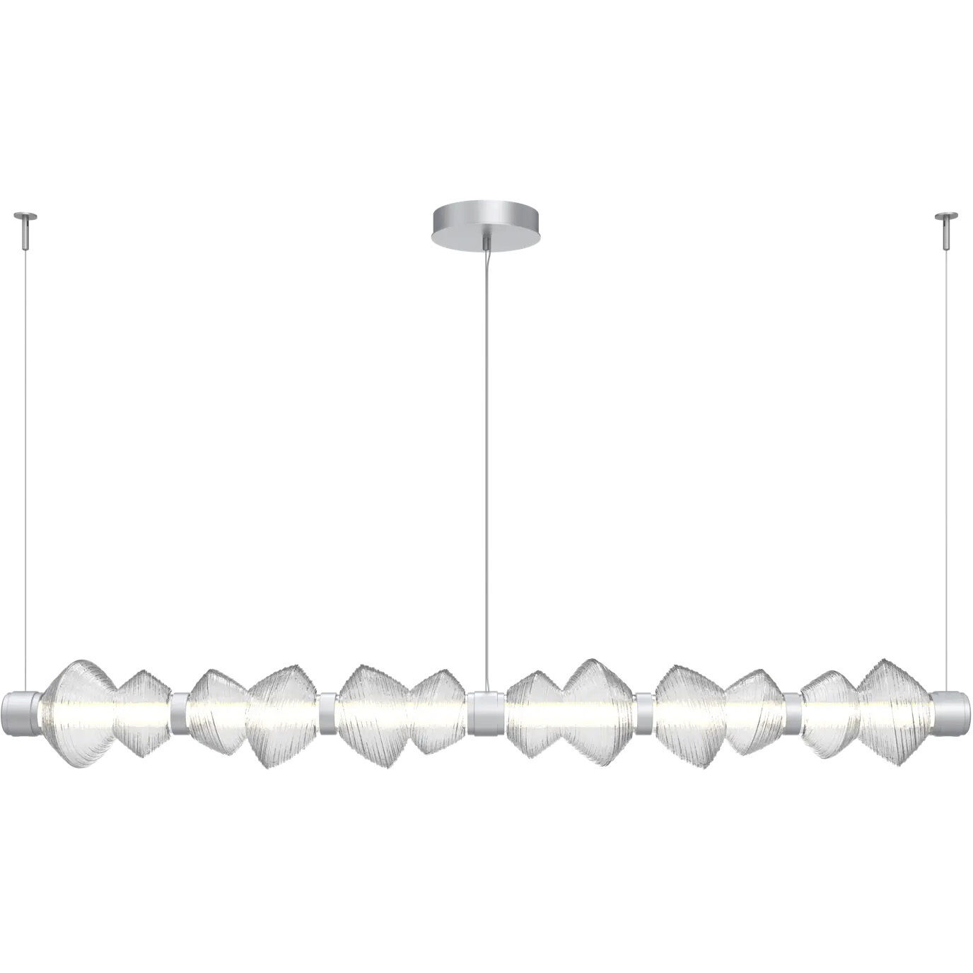 Mesa LED 72.6 inch Burnished Bronze Linear Chandelier Ceiling Light in Amber, Mandrel