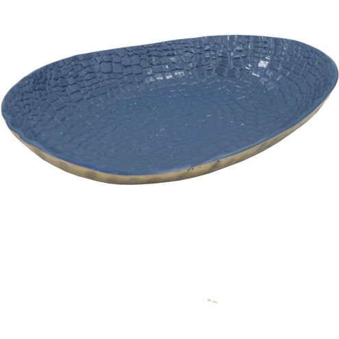 Crocodile 17 X 11 inch Blue Platter