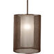 Uptown Mesh LED 12.2 inch Burnished Bronze Pendant Ceiling Light in Frosted, 2700K LED, Oversized