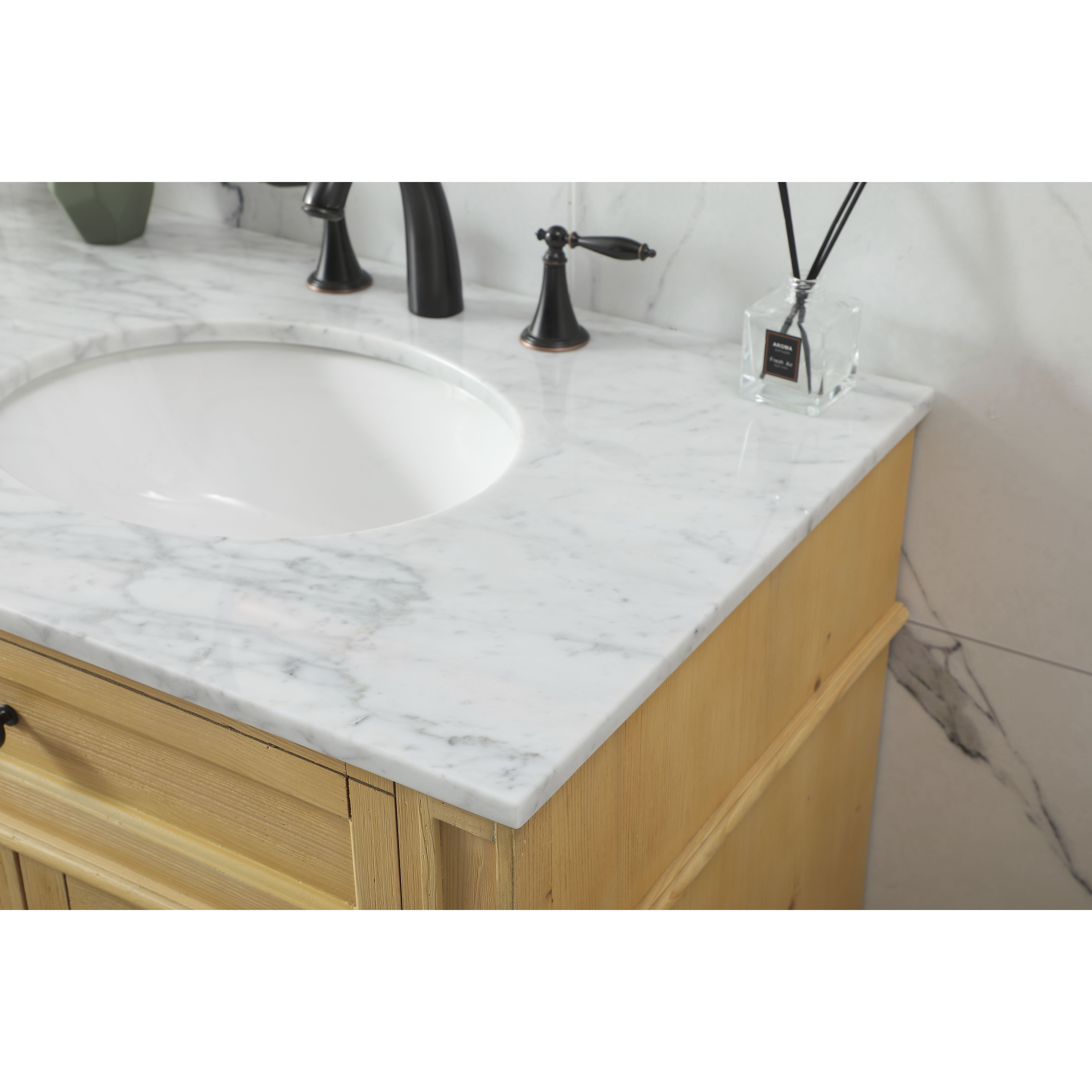 Park Avenue 72 X 22 X 35 inch Natural Wood Vanity Sink Set