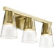 Bennington 3 Light 23.5 inch Natural Brass Vanity Sconce Wall Light