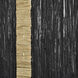 Stripe Wood Black with Gold Dimensional Wall Art