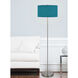 Cromwell 58.75 inch 150.00 watt Brushed Steel Floor Lamp Portable Light in Blue Linen