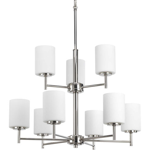 Replay 9 Light 26 inch Polished Nickel Chandelier Ceiling Light