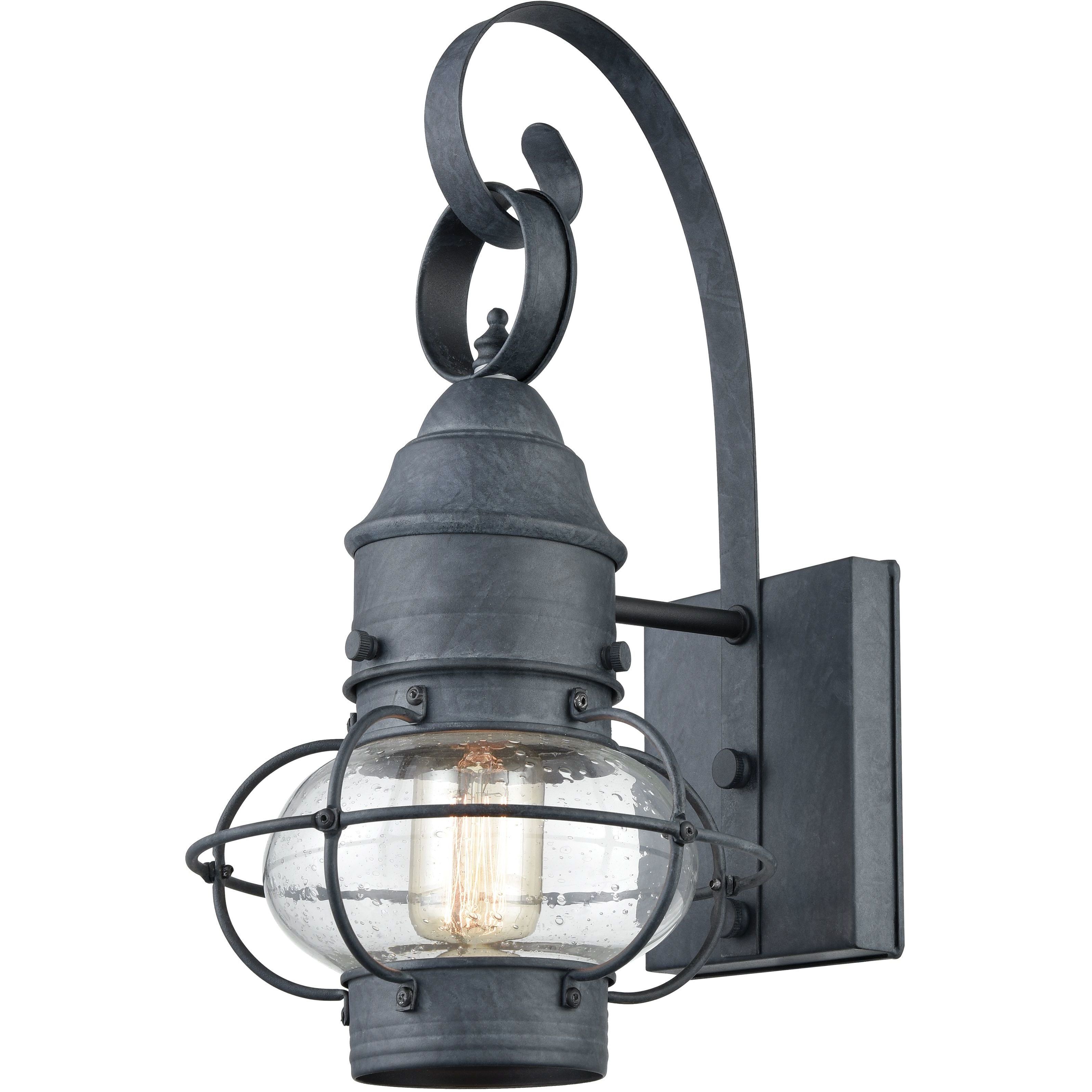 Onion 1 Light 15 inch Aged Zinc Outdoor Sconce