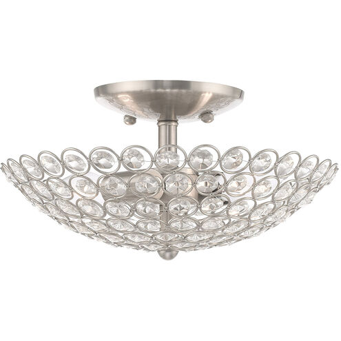 Cassandra 2 Light 11 inch Brushed Nickel Pendant Ceiling Light