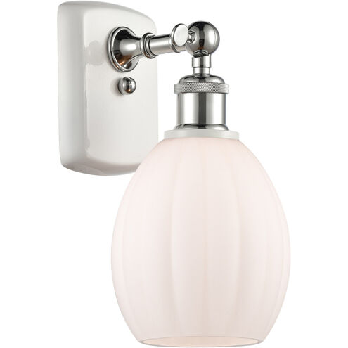Ballston Eaton 1 Light 6 inch White and Polished Chrome Sconce Wall Light, Ballston
