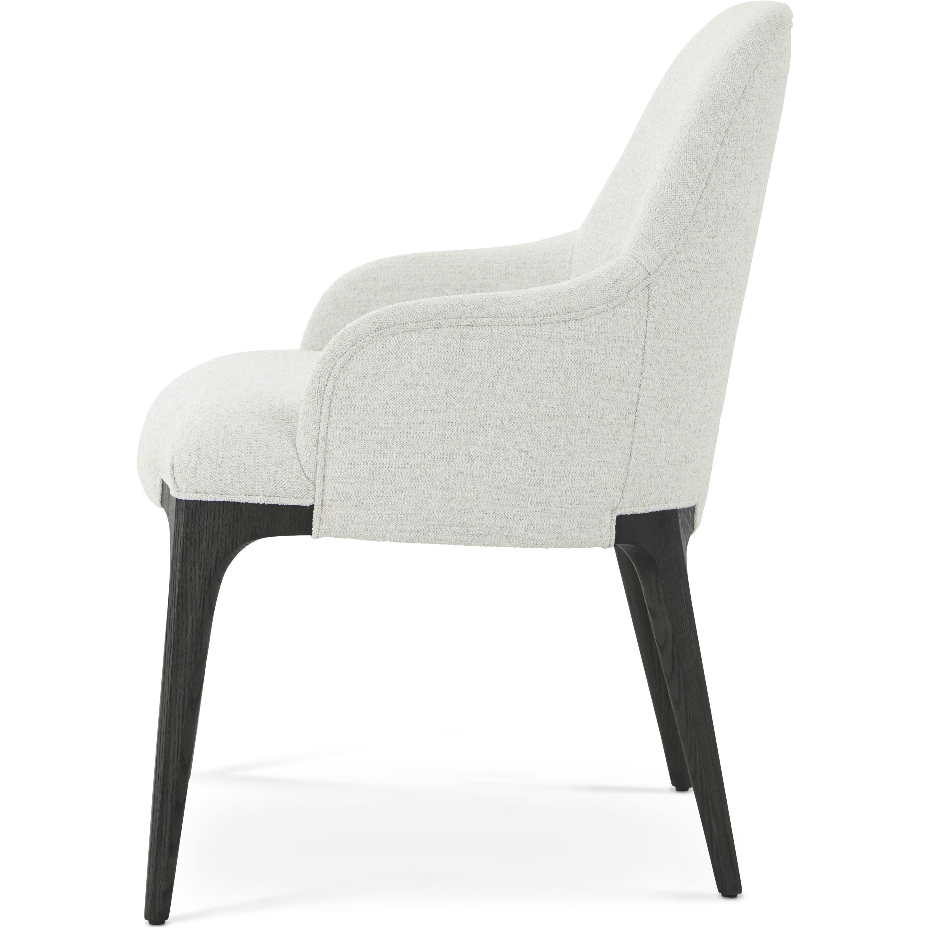 Rome Nera Dining Chair, Wooden, Upholstered