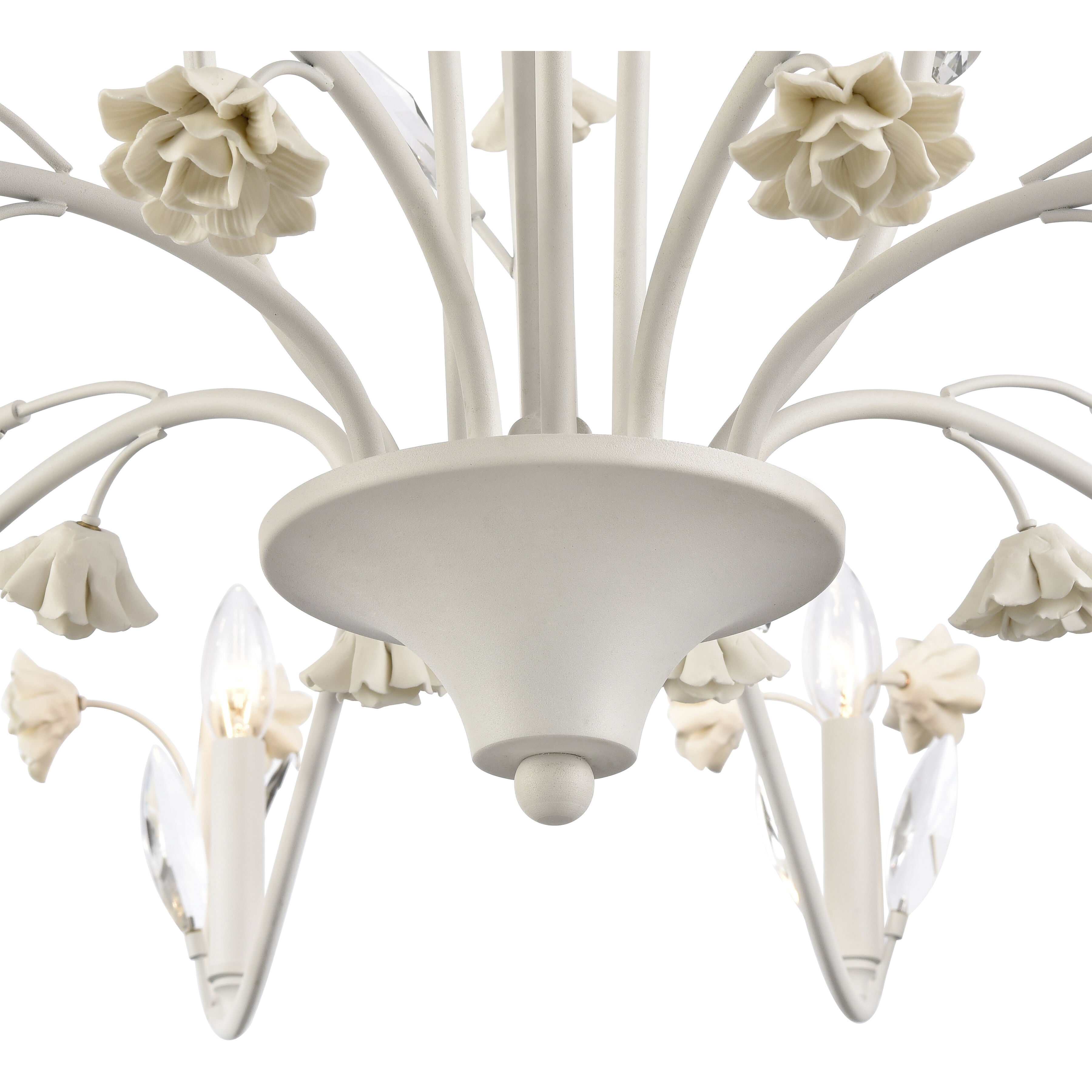 Adelaide 15 Light 49 inch Textured White Chandelier Ceiling Light