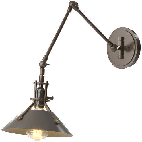 Henry 1 Light 9.2 inch White and Dark Smoke Sconce Wall Light