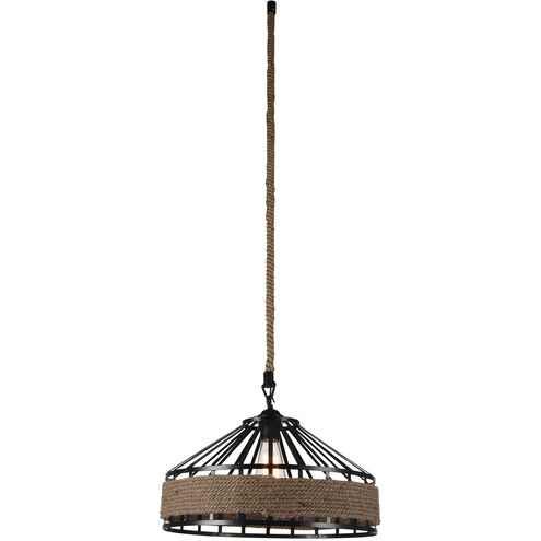 Padma 1 Light 16 inch Black Down Pendant Ceiling Light
