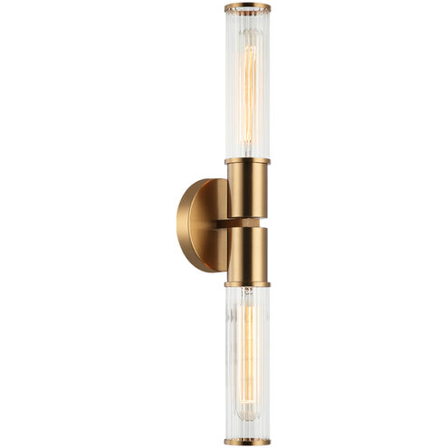Klarice Wall Sconce Wall Light in Aged Gold Brass
