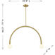 Contemporary LED 4 inch Natural Brass Chandelier Ceiling Light