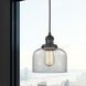 Franklin Restoration Bell 1 Light 8 inch Matte Black Mini Pendant Ceiling Light in Incandescent, Clear, Franklin Restoration