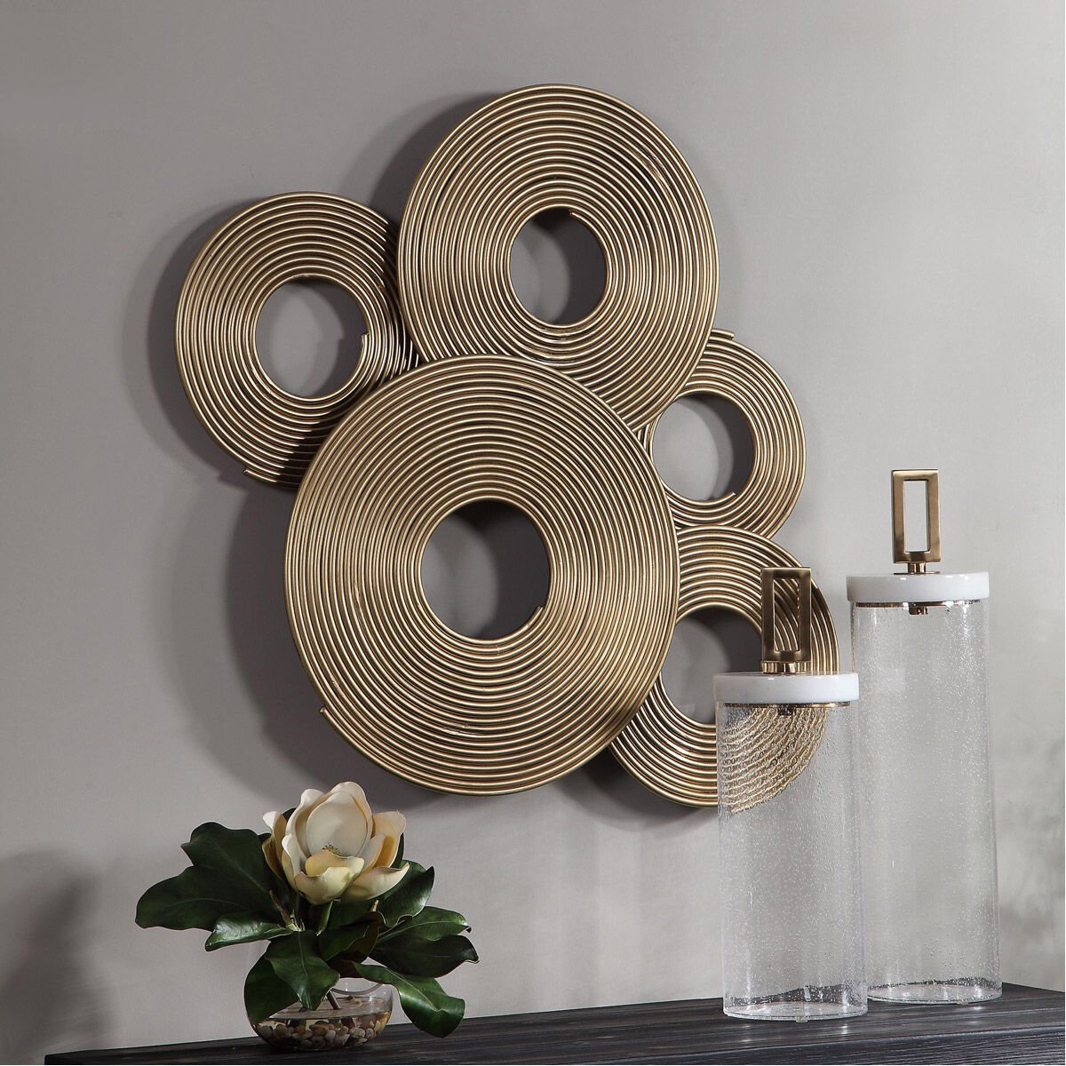 Ahmet Gold Rings Wall Decor
