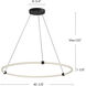 Bruni LED 40.38 inch Black Pendant Ceiling Light