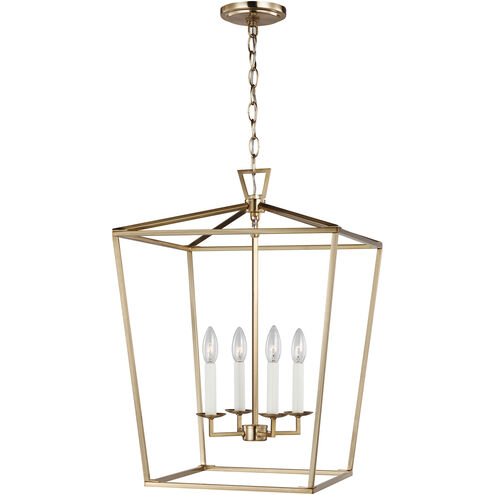C&M by Chapman & Myers Dianna LED 17 inch Satin Brass Pendant Ceiling Light
