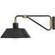 Brewster 1 Light 8.75 inch Black Oxide with Heritage Brass Outdoor Wall Mount