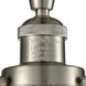 Franklin Restoration Bullet LED 7 inch Brushed Satin Nickel Semi-Flush Mount Ceiling Light in Seedy Glass