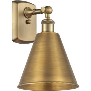 Ballston Cone 1 Light 8 inch Brushed Brass Sconce Wall Light
