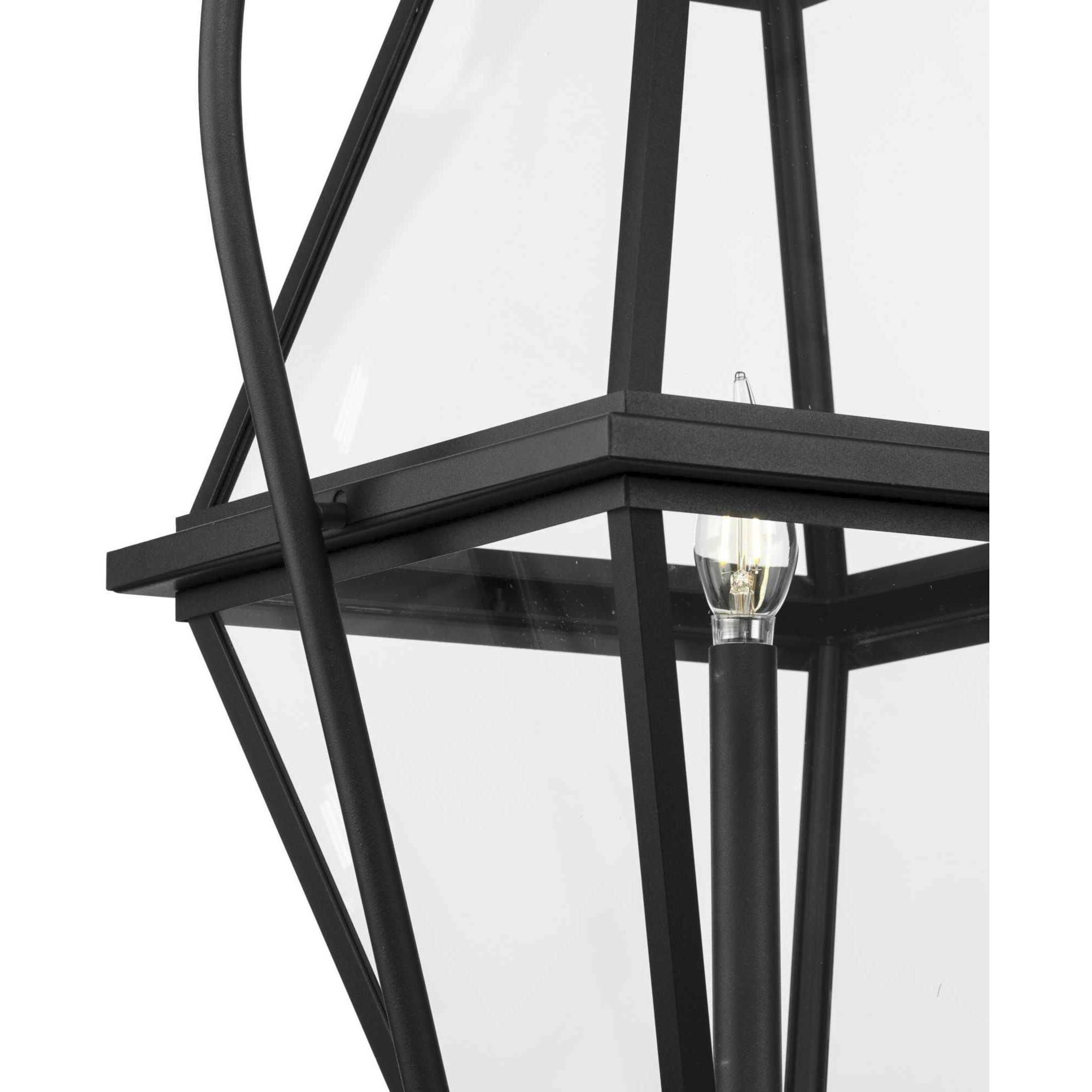 Bradshaw 1 Light 12 inch Textured Black Outdoor Hanging Lantern, Design Series